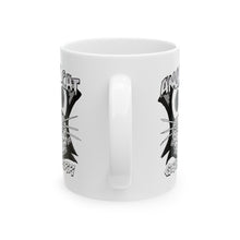 Load image into Gallery viewer, Angry Cat Ceramic Mug 11oz