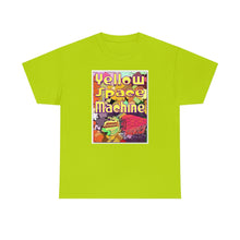 Load image into Gallery viewer, Yellow Space Machine from Gray vs. Grey in Color single panel Unisex Heavy Cotton Tee