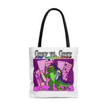 Load image into Gallery viewer, Gray vs. Grey in Color Sourzilla AOP Tote Bag