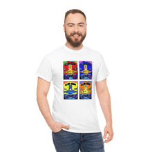 Load image into Gallery viewer, Four Faces of the Santa Fe from Gray vs. Grey in Color single panel Unisex Heavy Cotton Tee