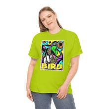 Load image into Gallery viewer, Charlie "Bird" Parker in Color from Gray vs. Grey in Color single panel Unisex Heavy Cotton Tee