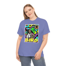 Load image into Gallery viewer, Charlie "Bird" Parker in Color from Gray vs. Grey in Color single panel Unisex Heavy Cotton Tee