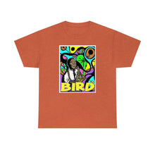 Load image into Gallery viewer, Charlie "Bird" Parker in Color from Gray vs. Grey in Color single panel Unisex Heavy Cotton Tee