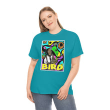 Load image into Gallery viewer, Charlie "Bird" Parker in Color from Gray vs. Grey in Color single panel Unisex Heavy Cotton Tee