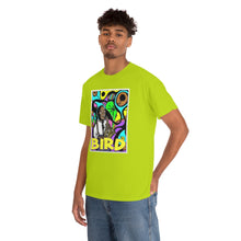 Load image into Gallery viewer, Charlie "Bird" Parker in Color from Gray vs. Grey in Color single panel Unisex Heavy Cotton Tee