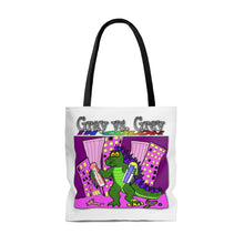 Load image into Gallery viewer, Gray vs. Grey in Color Sourzilla AOP Tote Bag