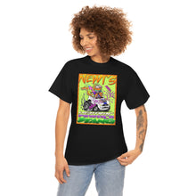 Load image into Gallery viewer, Newt's Electric Mustang from Gray vs. Grey in Color single panel Unisex Heavy Cotton Tee
