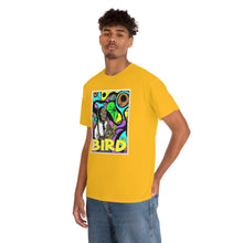 Load image into Gallery viewer, Charlie "Bird" Parker in Color from Gray vs. Grey in Color single panel Unisex Heavy Cotton Tee