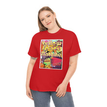 Load image into Gallery viewer, Yellow Space Machine from Gray vs. Grey in Color single panel Unisex Heavy Cotton Tee