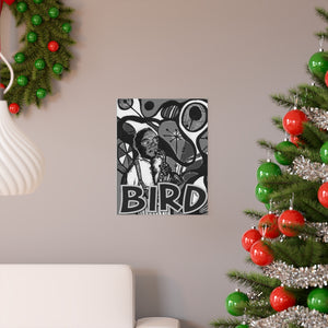 Bird in Black and White Premium Matte vertical posters