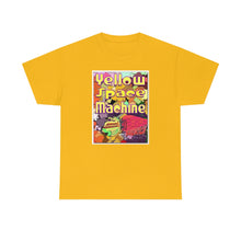 Load image into Gallery viewer, Yellow Space Machine from Gray vs. Grey in Color single panel Unisex Heavy Cotton Tee