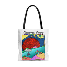 Load image into Gallery viewer, Gray Vs. Grey in Color; the Hydrocarbons are Fine AOP Tote Bag