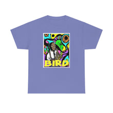 Load image into Gallery viewer, Charlie "Bird" Parker in Color from Gray vs. Grey in Color single panel Unisex Heavy Cotton Tee