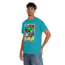Load image into Gallery viewer, Charlie "Bird" Parker in Color from Gray vs. Grey in Color single panel Unisex Heavy Cotton Tee