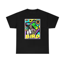 Load image into Gallery viewer, Charlie "Bird" Parker in Color from Gray vs. Grey in Color single panel Unisex Heavy Cotton Tee