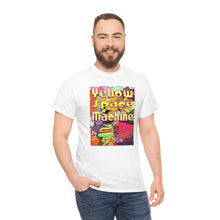 Load image into Gallery viewer, Yellow Space Machine from Gray vs. Grey in Color single panel Unisex Heavy Cotton Tee