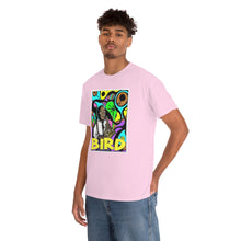 Load image into Gallery viewer, Charlie "Bird" Parker in Color from Gray vs. Grey in Color single panel Unisex Heavy Cotton Tee