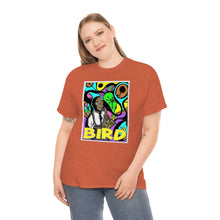 Load image into Gallery viewer, Charlie "Bird" Parker in Color from Gray vs. Grey in Color single panel Unisex Heavy Cotton Tee