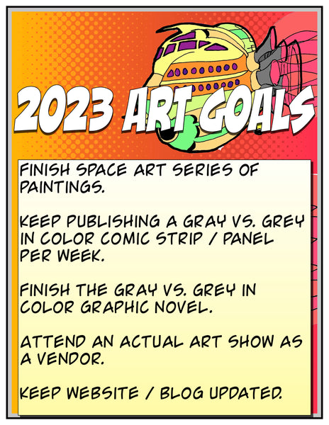 JWCoenartist Art Goals for 2023.