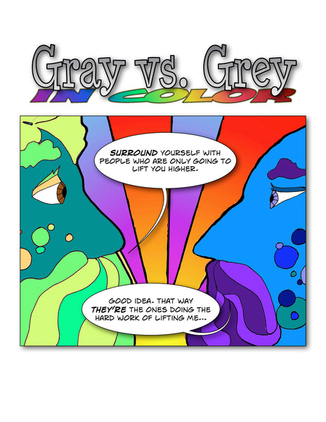 Gray vs. Grey in Color  - Peter and Max talk about friends