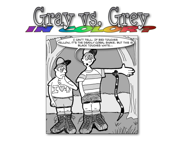 Gray vs. Grey in Color? Problems arise in a world of black and white