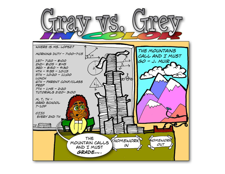 Gray vs. Grey in Color Salutes Teachers