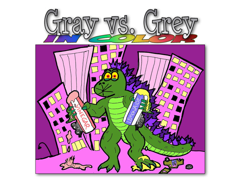 Gray vs. Grey in Color Sourzilla