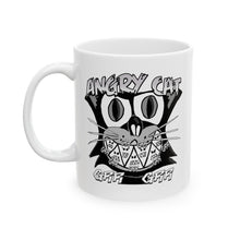 Load image into Gallery viewer, Angry Cat Ceramic Mug 11oz