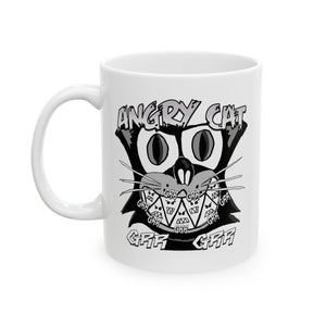 Angry Cat Ceramic Mug 11oz