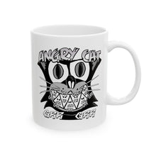 Load image into Gallery viewer, Angry Cat Ceramic Mug 11oz