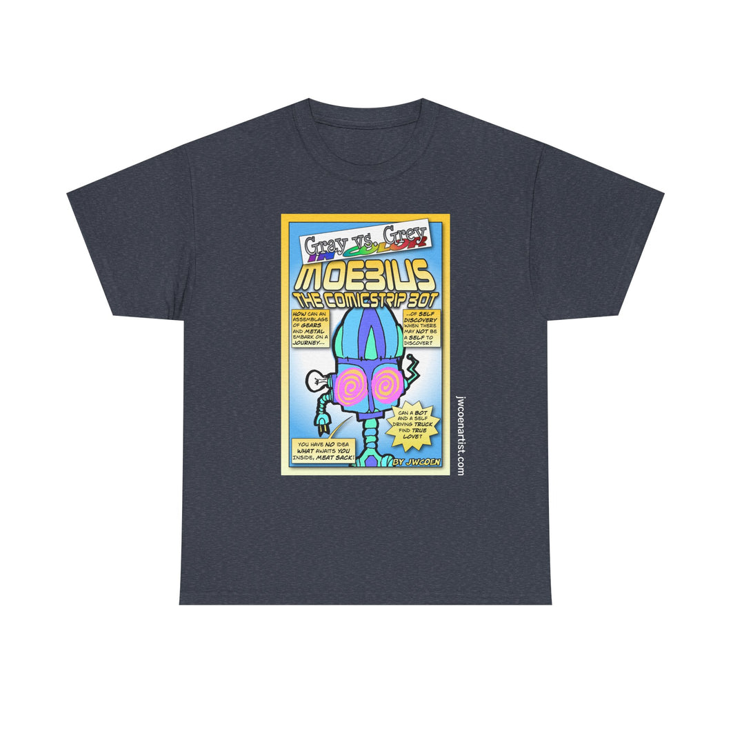 Moebius Book Covers w Website Unisex Heavy Cotton Tee