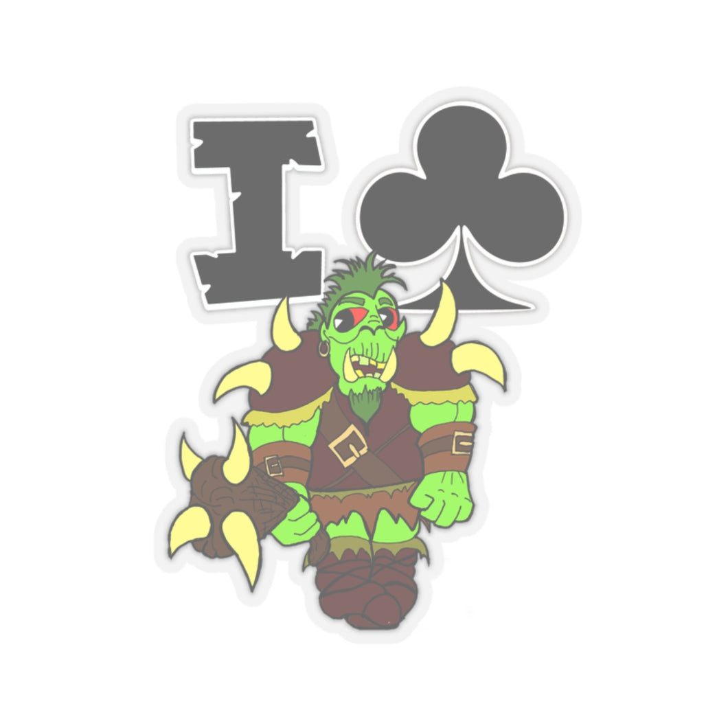 I Club Orc Kiss-Cut Stickers