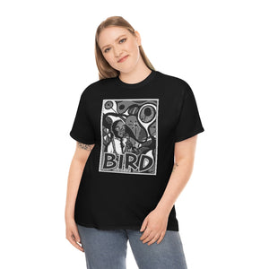 Charlie "Bird" Parker from Gray vs. Grey in Color single panel Unisex Heavy Cotton Tee