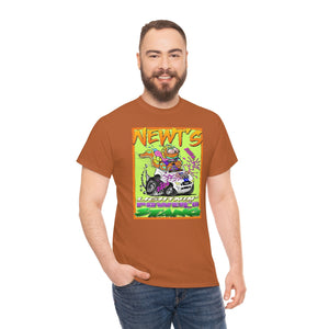 Newt's Electric Mustang from Gray vs. Grey in Color single panel Unisex Heavy Cotton Tee