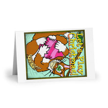 Load image into Gallery viewer, &quot;Let&#39;s Play Christmas&quot;  - Orange Cat Greeting Cards (1 or 10-pcs)