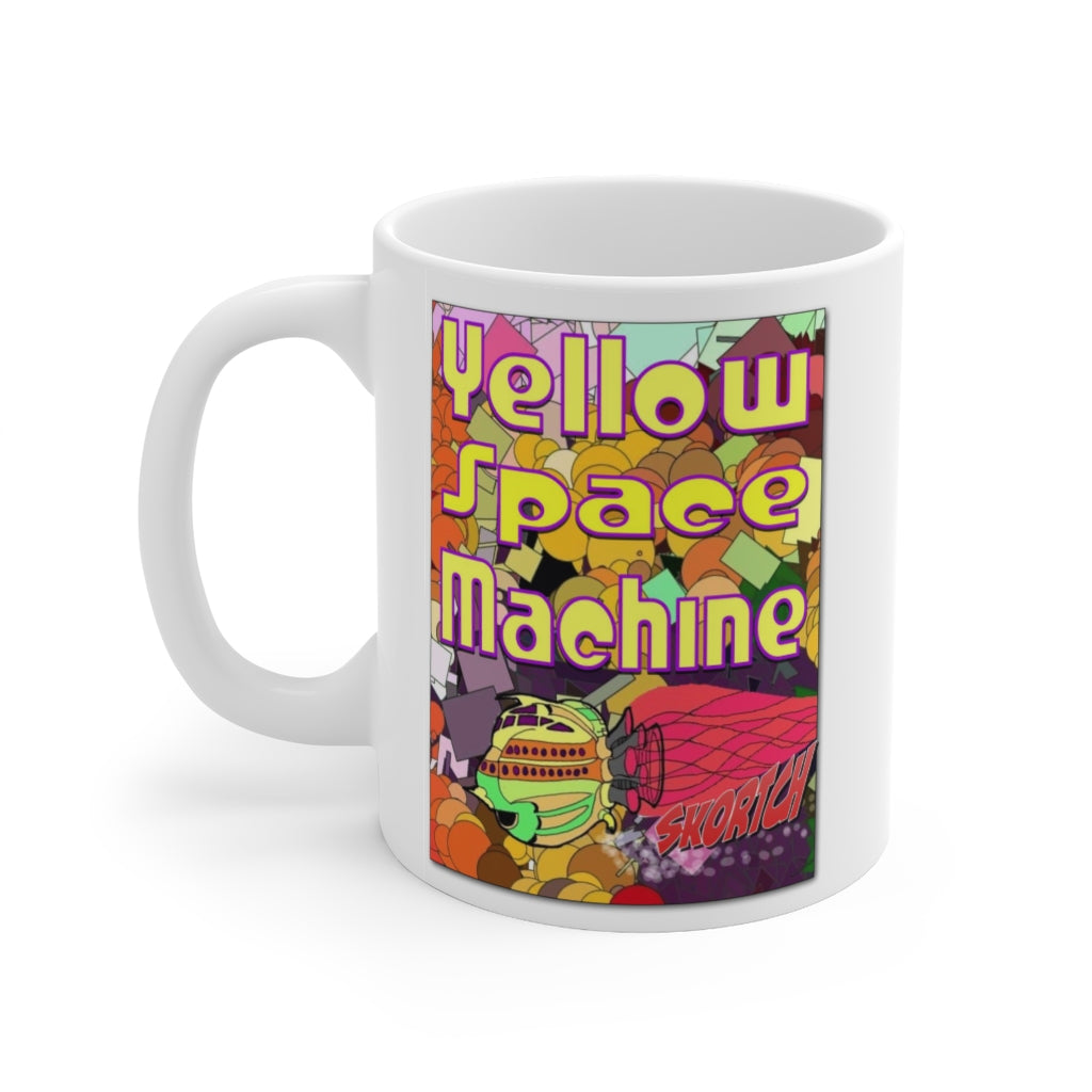 Yellow Space Machine Ceramic Mug 11oz
