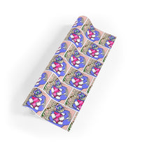 Load image into Gallery viewer, &quot;Let&#39;s Play Christmas&quot; - Blue Cat Gift Wrapping Paper Rolls, 1pc