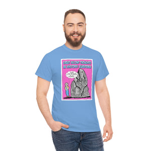 Great Second Guesses in History from Gray vs. Grey in Color single panel Unisex Heavy Cotton Tee