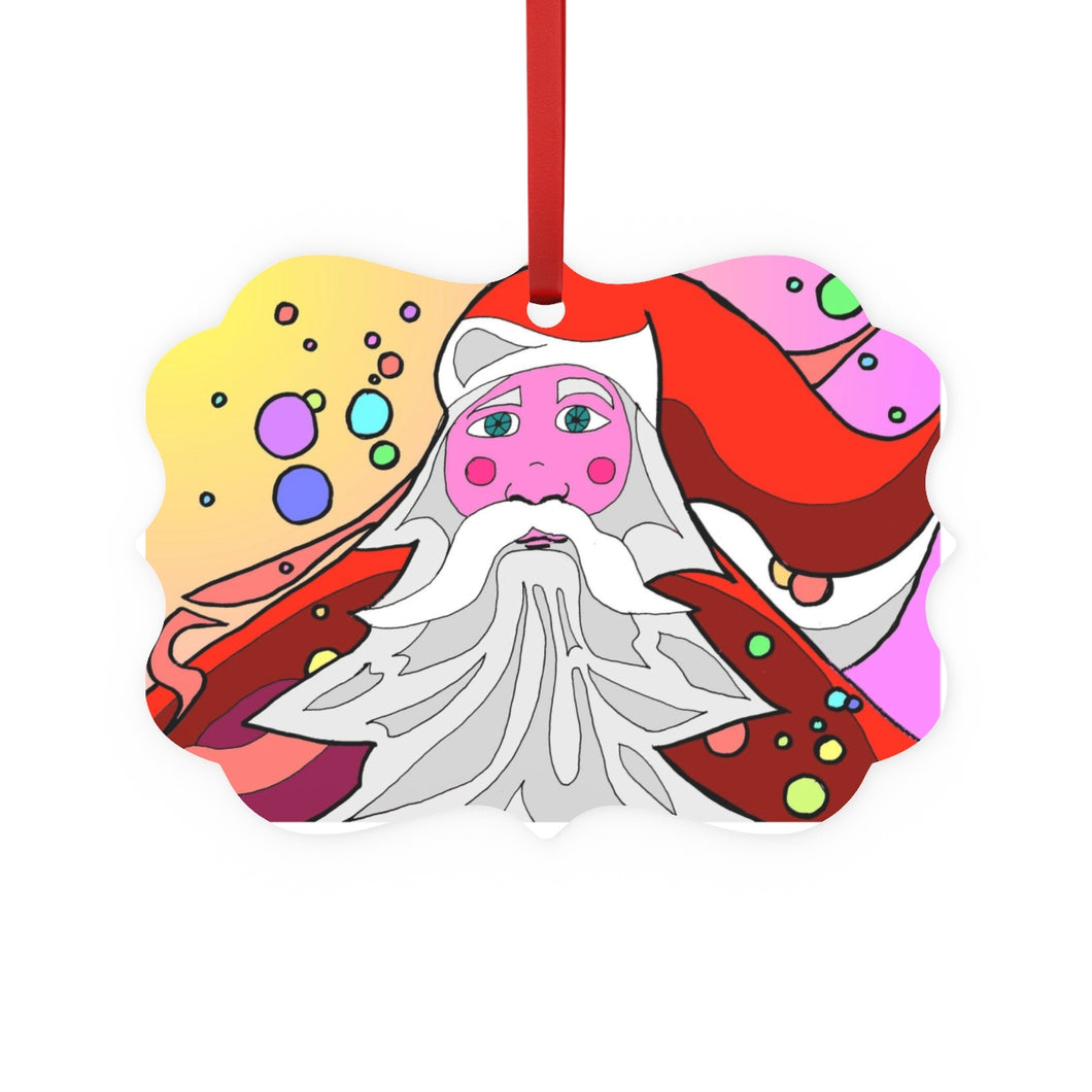 Santa Max Metal Plaque Ornament