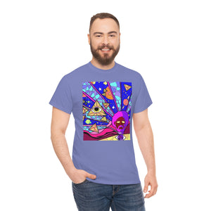 Mr. Odd: Math Fu Master from Gray vs. Grey in Color single panel Unisex Heavy Cotton Tee