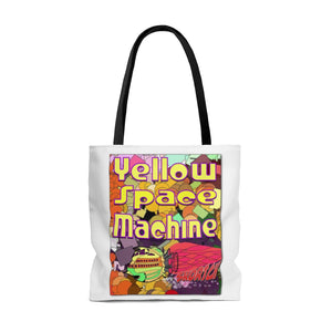 Yellow Space Machine AOP Tote Bag