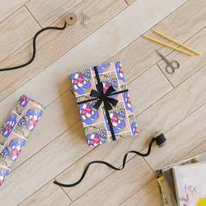 "Let's Play Christmas" - Blue Cat Gift Wrapping Paper Rolls, 1pc