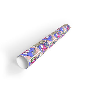 "Let's Play Christmas" - Blue Cat Gift Wrapping Paper Rolls, 1pc