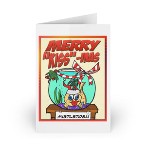 "Merry Kiss-Mas" Greeting Cards (1 or 10-pcs)