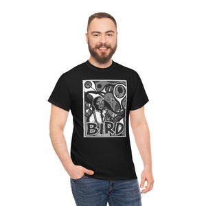 Charlie "Bird" Parker from Gray vs. Grey in Color single panel Unisex Heavy Cotton Tee