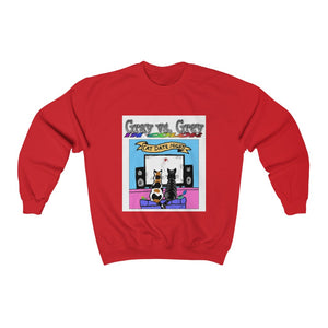 Gray vs. Grey in Color Cat Date Night Unisex Heavy Blend™ Crewneck Sweatshirt
